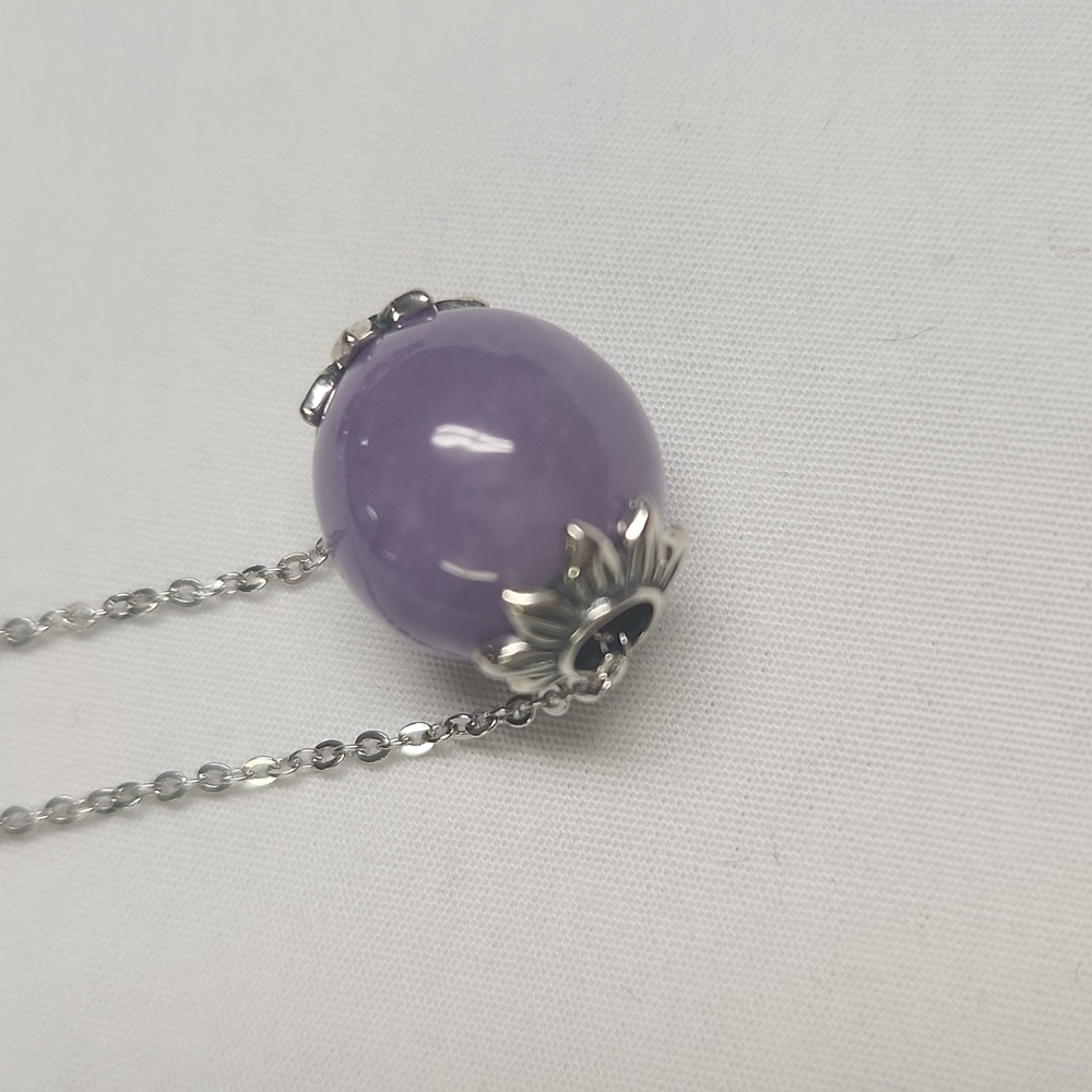 JOY Jade Of Yesteryear Lavender/Purle Lot Of 3 - NECKLACE, EARRINGS, BRACELET - Picture 5 of 12